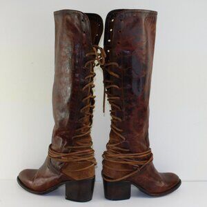 Freebird Steven Coal Brown Leather Tall High Boots (8 US)